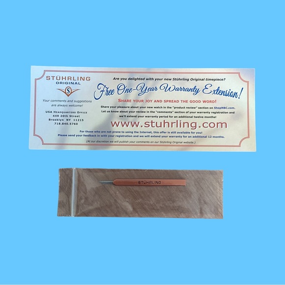 STUHRLING - Gaston - MASTER CALENDAR | Black Square-Band|Rose Gold Accents Watch - Picture 6 of 10